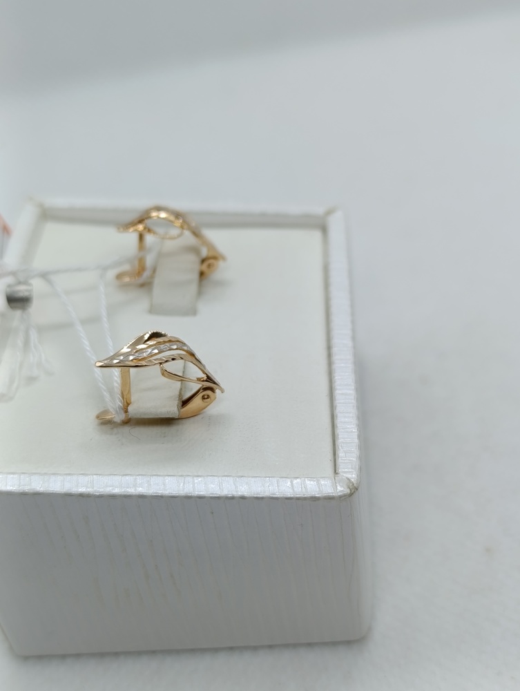 СБКМ585 СЕРЬГИ БЕЗ КАМНЯ (Au 585)