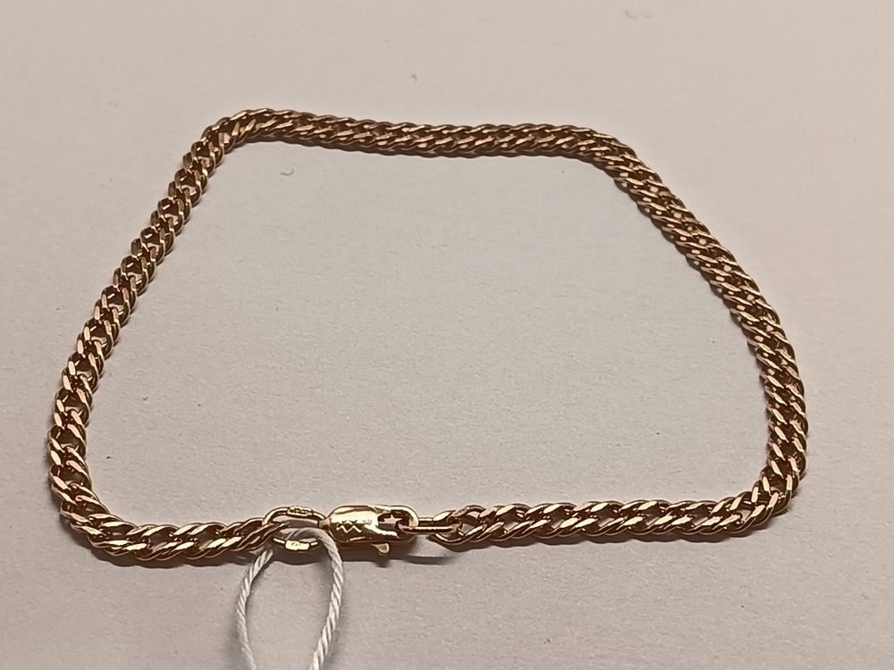 БРАСЛЕТ ПОЛНОВЕСНЫЙ Ромб двойной Au 585