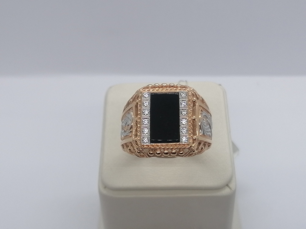 ПЕЧАТКА С КАМНЯМИ (Au 585)