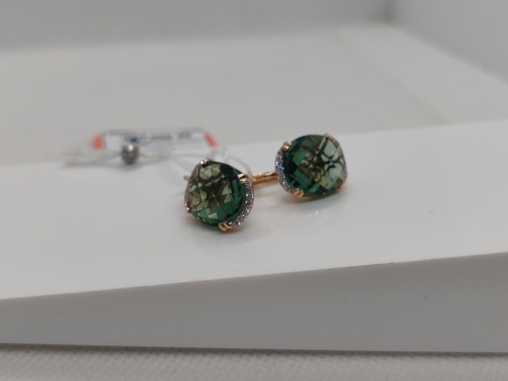 СКМИ585 СЕРЬГИ С КАМНЯМИ (Au 585)