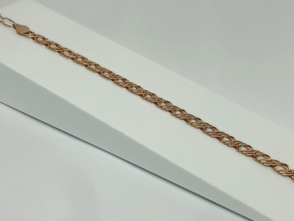 БРАСЛЕТ ПОЛНОВЕСНЫЙ Ромб тройной Au 585