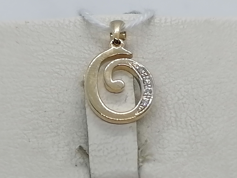 ПОДВЕСКА БУКВА О Au 585