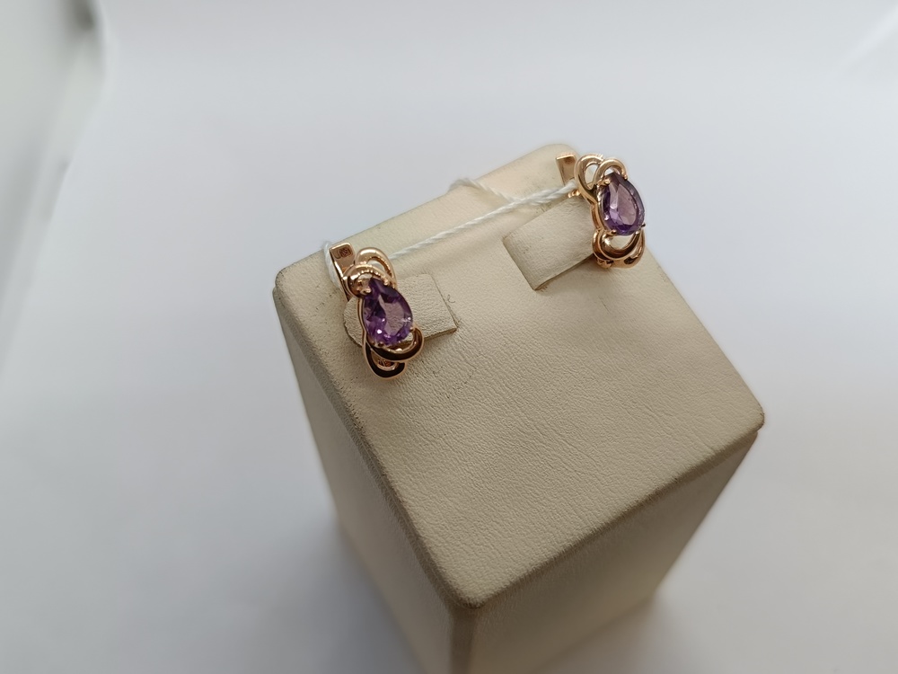 СЕРЬГИ С КАМНЕМ (Au 585)