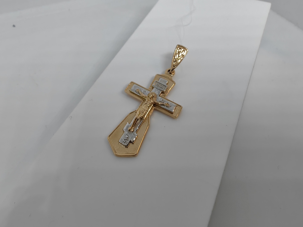 ПОДВЕСКА КРЕСТ без камня (Au 585)