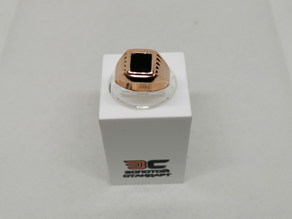 4186эс10 КОЛЬЦО ПЕЧАТКА Эмаль (Au 585)