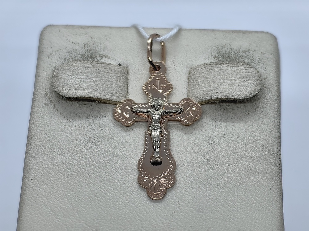 ПОДКБК585 ПОДВЕСКА КРЕСТ БЕЗ КАМНЯ (Au 585)