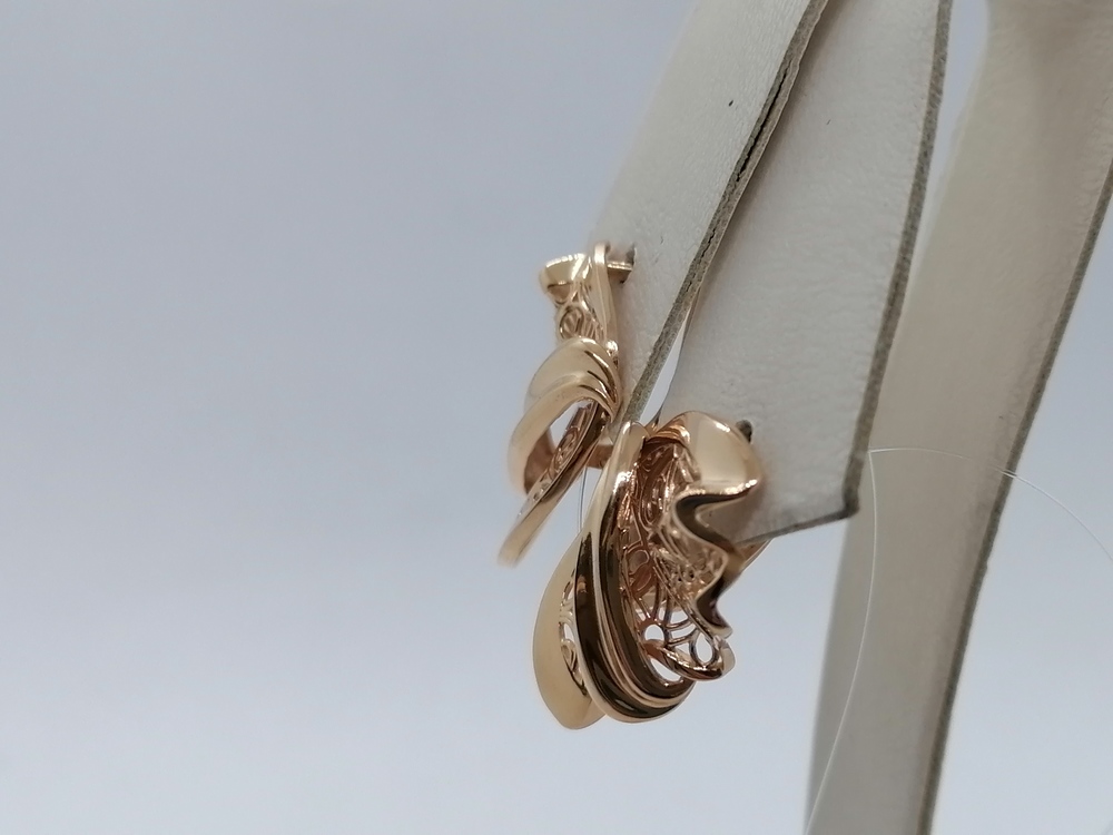 СЕРЬГИ БЕЗ КАМНЯ (Au 585)