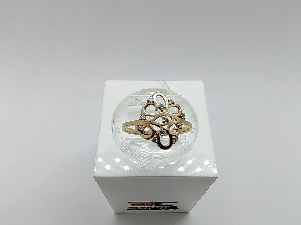 КОЛЬЦО С КАМНЯМИ (Au 585)