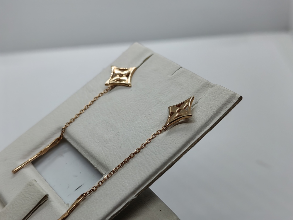 СЕРЬГИ ПРОДЕВКИ без камня (Au 585)