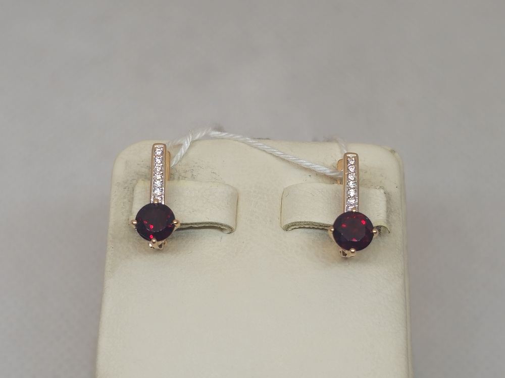 СКМИ585 СЕРЬГИ С КАМНЯМИ (Au 585)