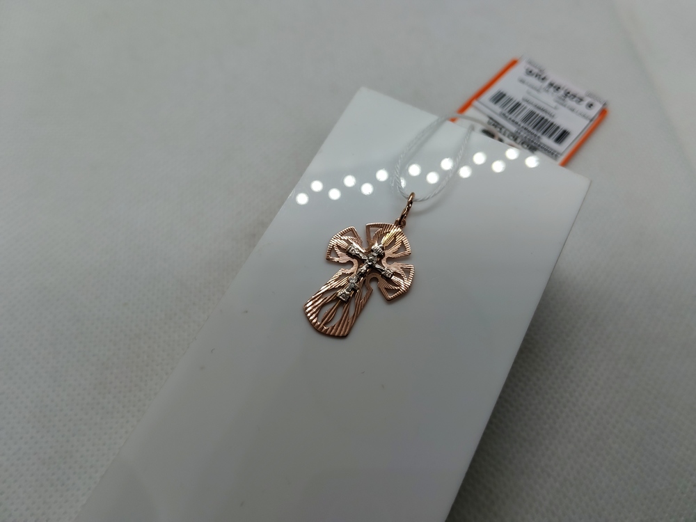 ПОДВЕСКА КРЕСТ БЕЗ КАМНЯ (Au 585)