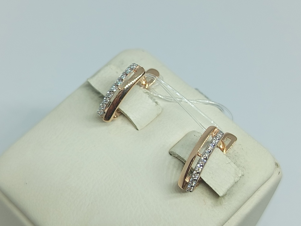 000522-1102 СЕРЬГИ С КАМНЯМИ (Au 585)