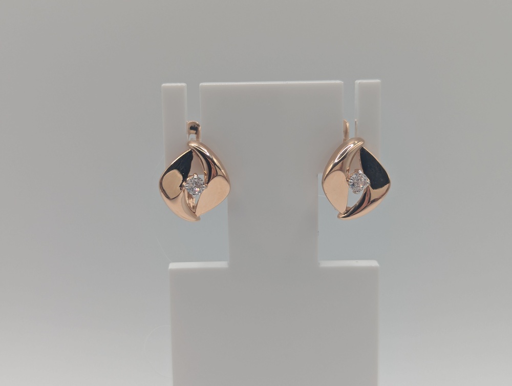 СЕРЬГИ С КАМНЕМ (Au 585)