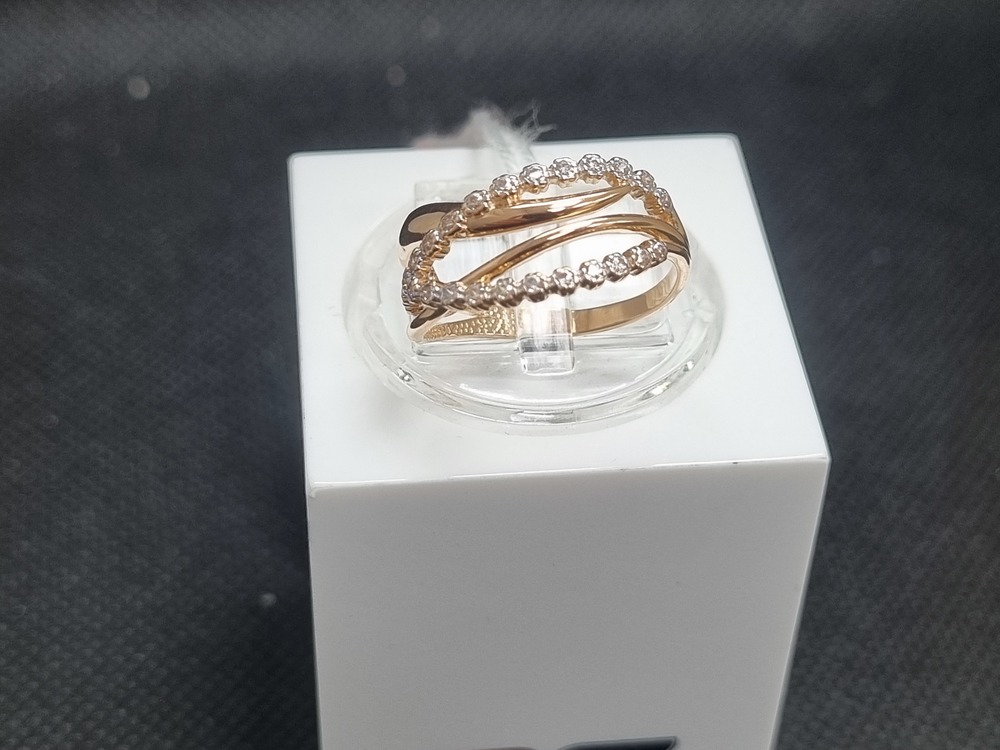 КОЛЬЦО С КАМНЯМИ (Au 585)