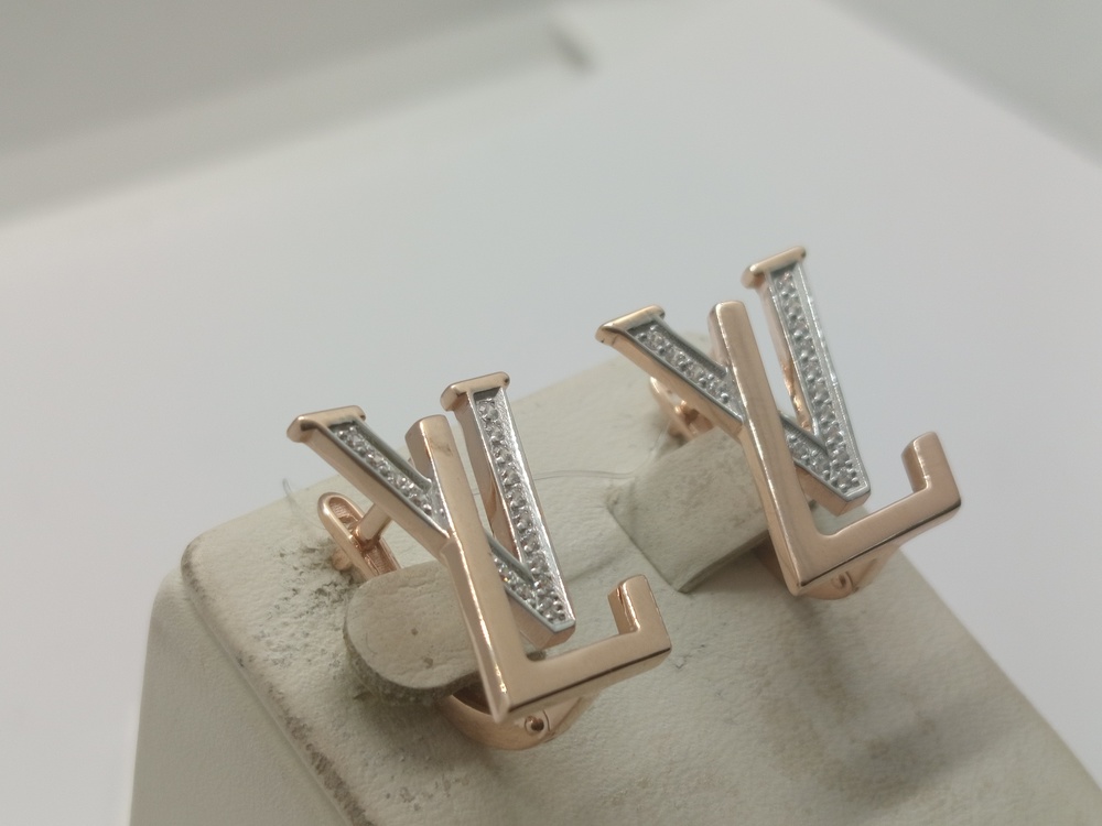 СЕРЬГИ С КАМНЯМИ (Au 585)