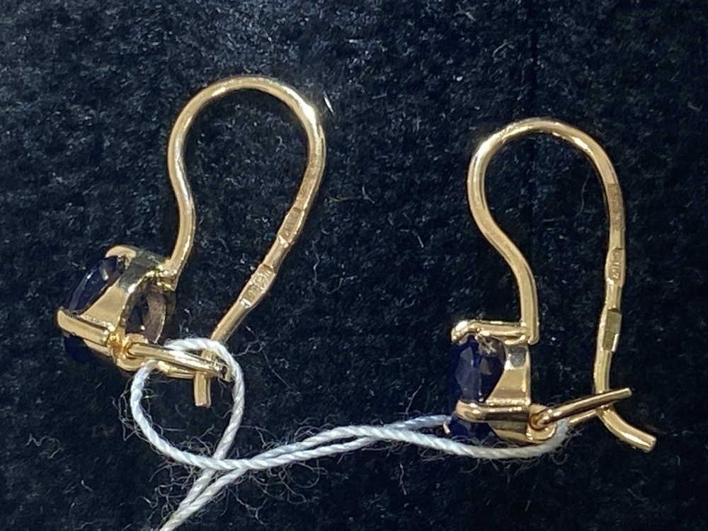 СЕРЬГИ С КАМНЕМ (Au 585)