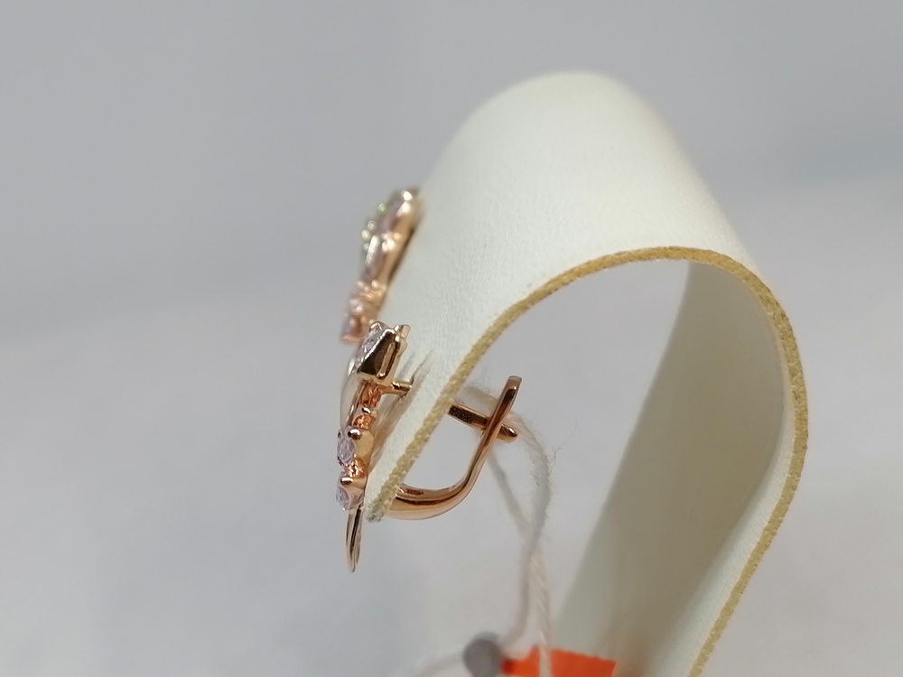 СКМИ585 СЕРЬГИ С КАМНЯМИ (Au 585)