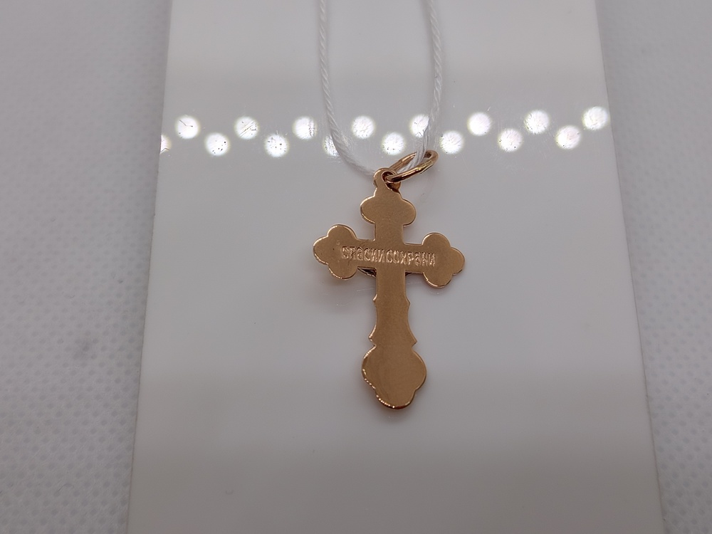 ПОДКБК585 ПОДВЕСКА КРЕСТ БЕЗ КАМНЯ (Au 585)