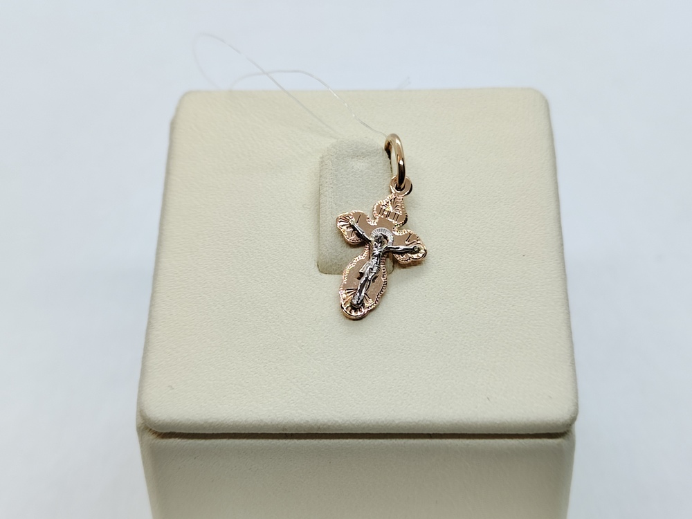 810-00117-10-00-00-02 ПОДВЕСКА КРЕСТ без камня (Au 585)