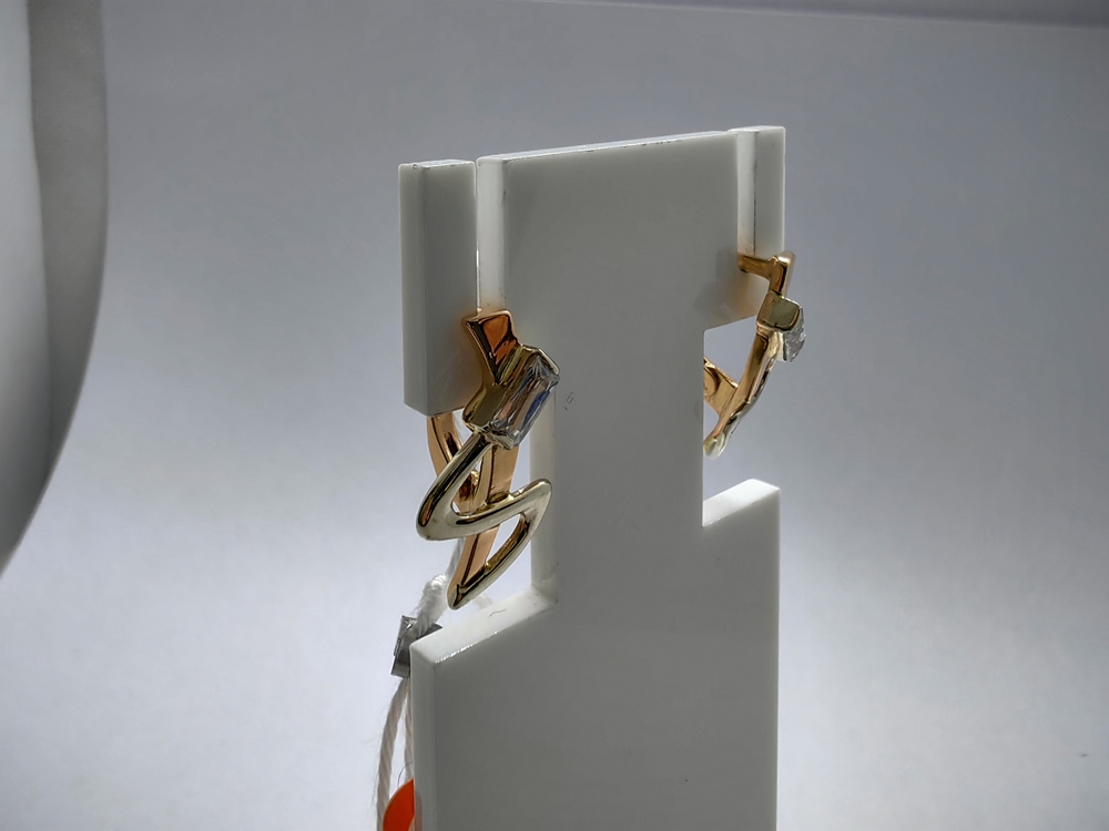 СЕРЬГИ С КАМНЕМ (Au 585)