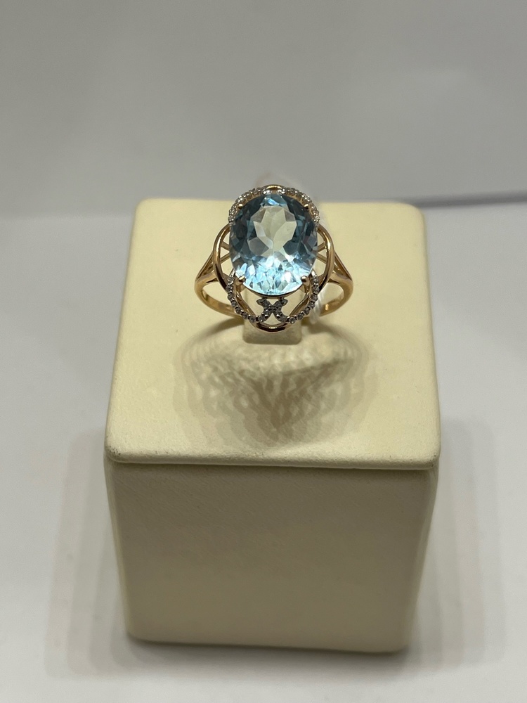 КОЛЬЦО С КАМНЯМИ (Au 585)