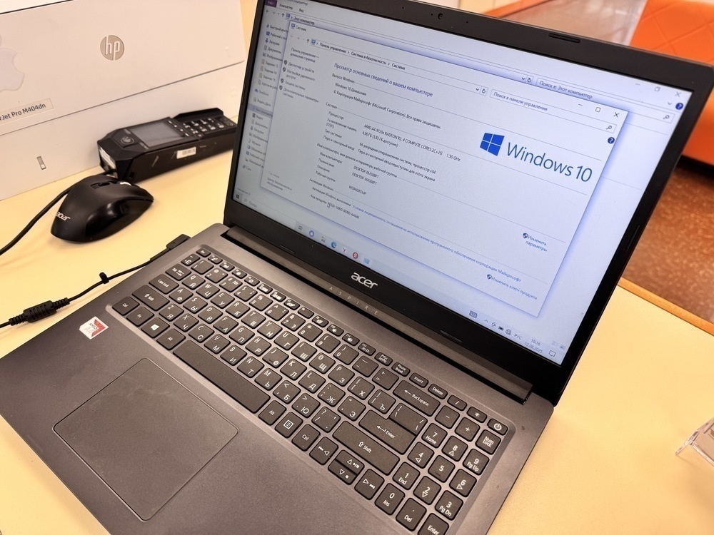 Ноутбук Acer Aspire 3 N19H1; A4-9120, Radeon R3 series, 4 Гб, 128 Гб, Нет