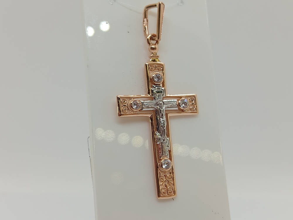 ПОДВЕСКА КРЕСТ без камня (Au 585)