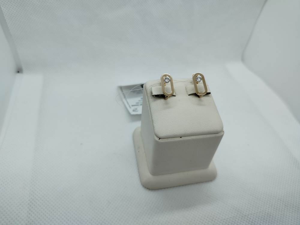 СЕРЬГИ С КАМНЕМ (Au 585)