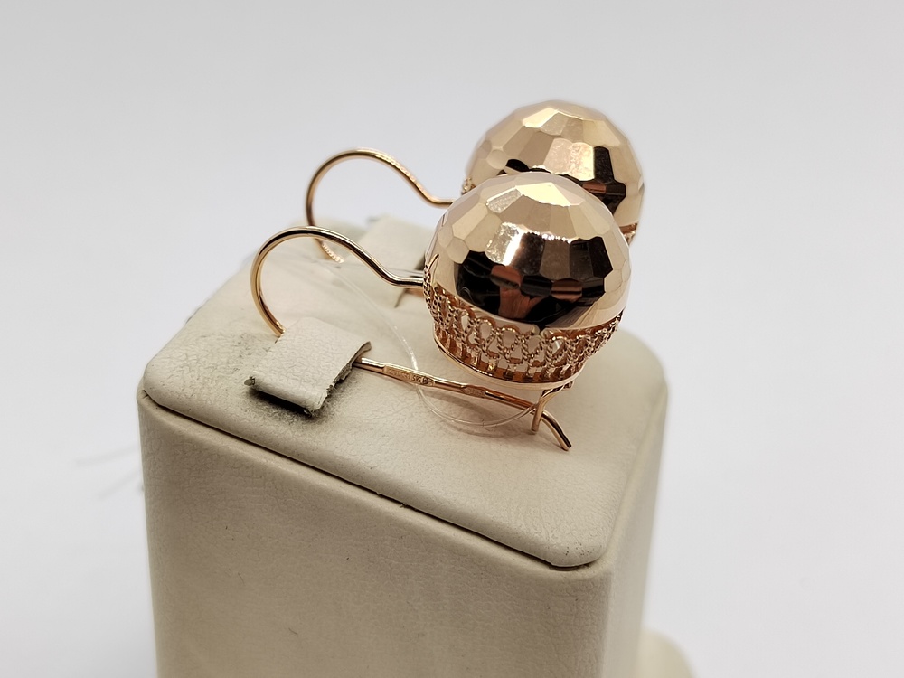 2007А-1 СЕРЬГИ ПЕТЕЛЬКА без камня (Au 585)