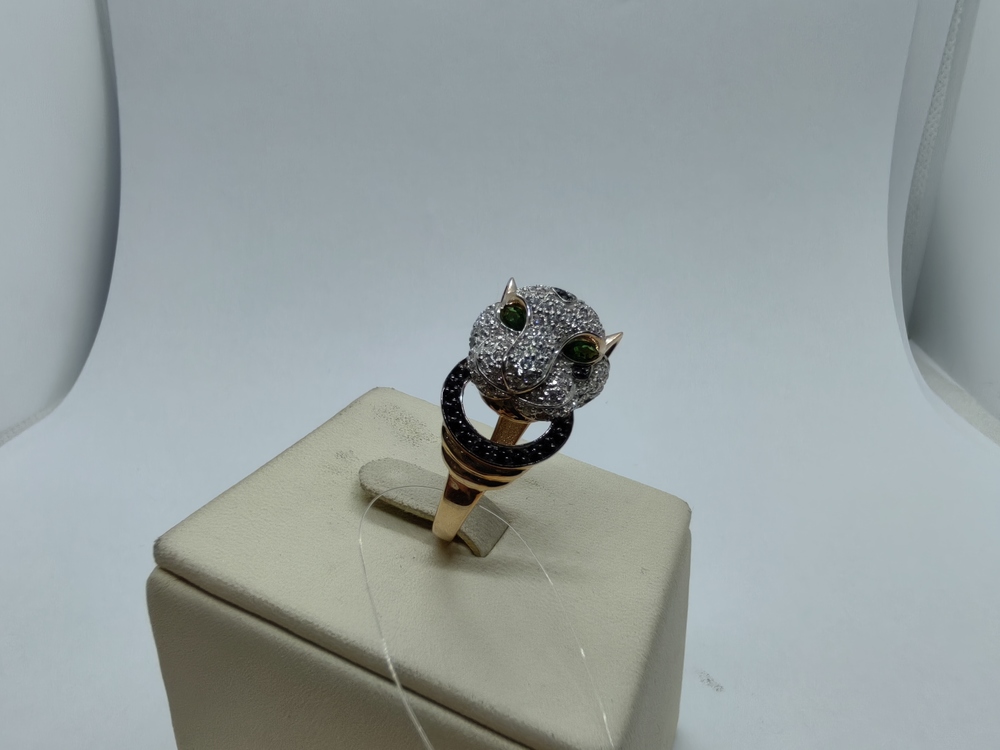 КОЛЬЦО С КАМНЯМИ (Au 585)