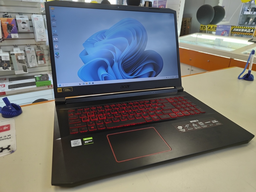 Ноутбук Acer Nitro 5 AN517-52; I7-10750H, GeForce GTX 1650 TI, 16 Гб, 1 Tb, Нет