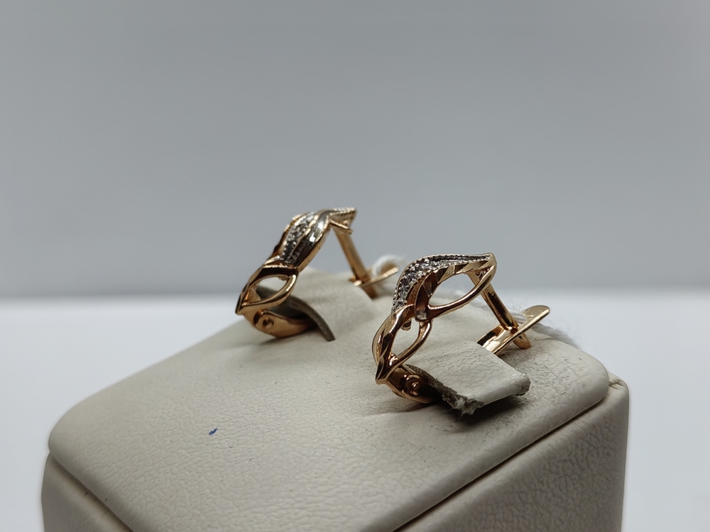 СКМИ585 СЕРЬГИ С КАМНЯМИ (Au 585)