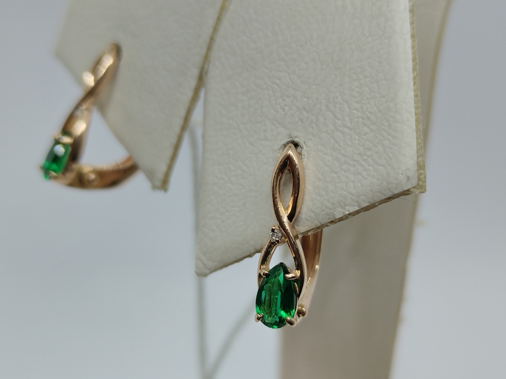 СЕРЬГИ С КАМНЯМИ (Au 585)