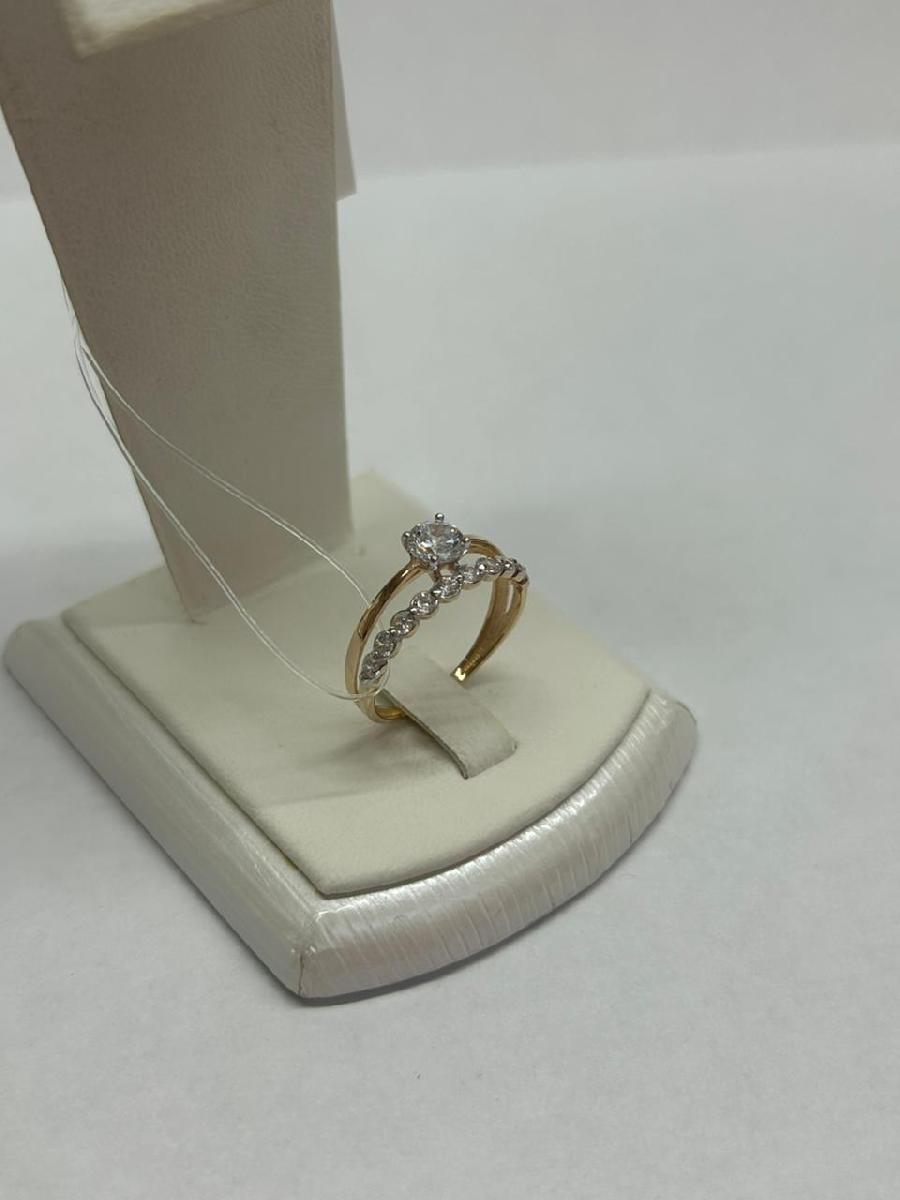 КОЛЬЦО С КАМНЯМИ (Au 585)