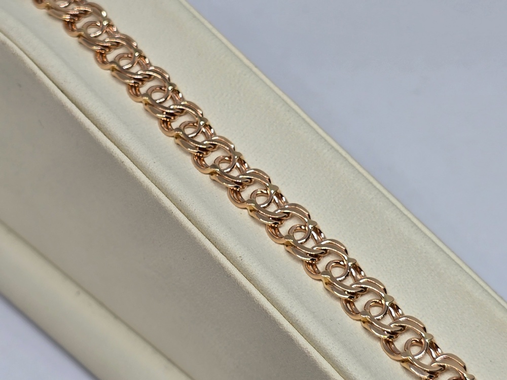 БЛБА585 БРАСЛЕТ ПОЛНОВЕСНЫЙ Бисмарк арбский (Au 585)