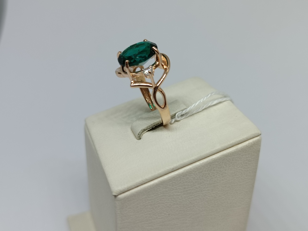 КОЛЬЦО С КАМНЯМИ (Au 585)