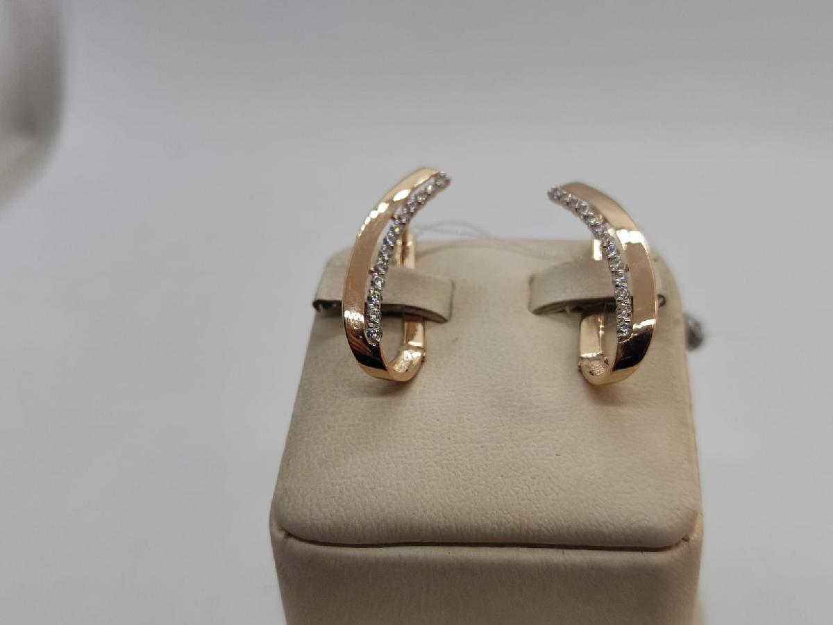 021162-1102 СЕРЬГИ С КАМНЯМИ (Au 585)