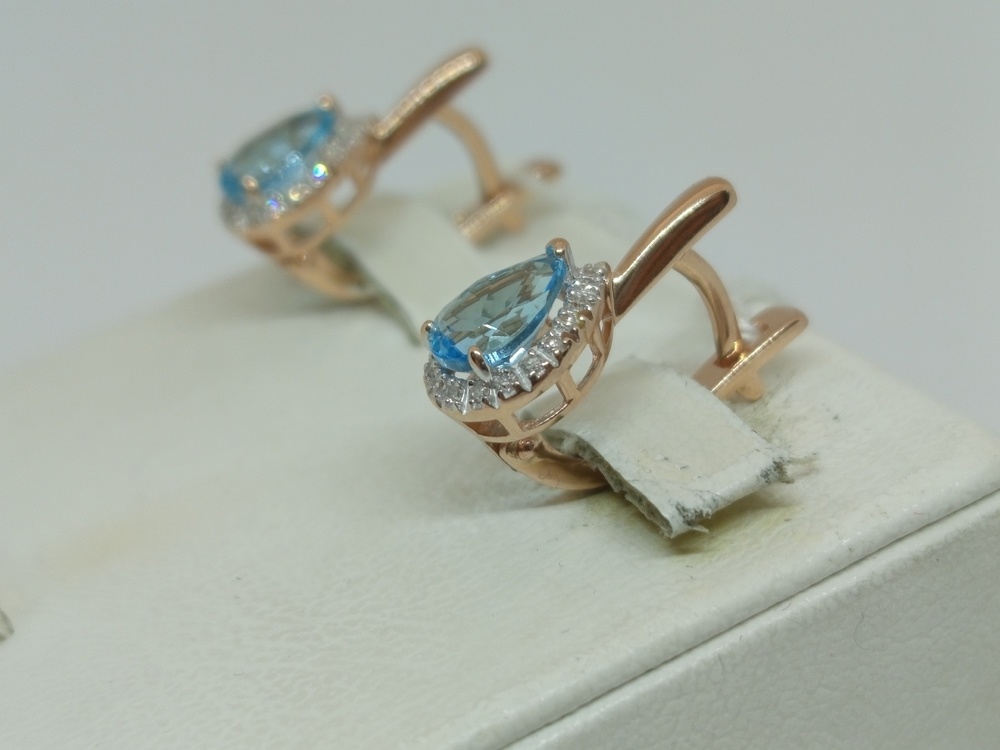 СЕРЬГИ С КАМНЯМИ (Au 585)