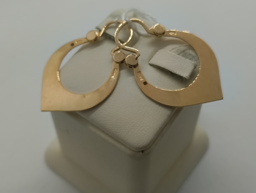 СБКМ583 СЕРЬГИ БЕЗ КАМНЯ (Au 583)