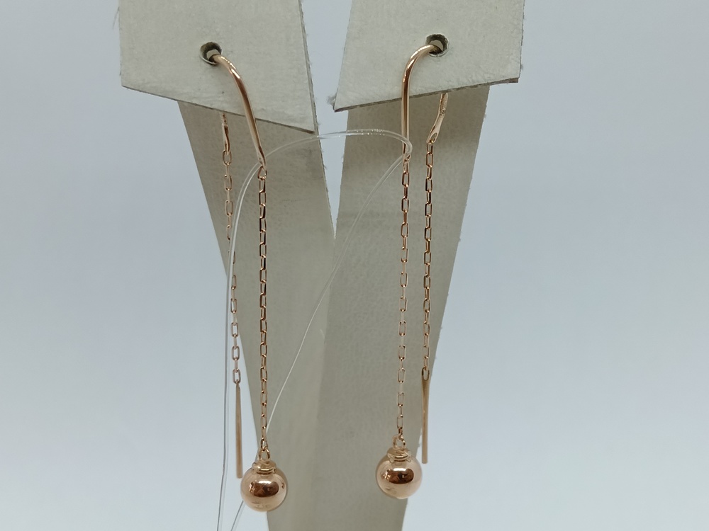 51-123-01623-1 СЕРЬГИ ПРОДЕВКИ без камня (Au 585)