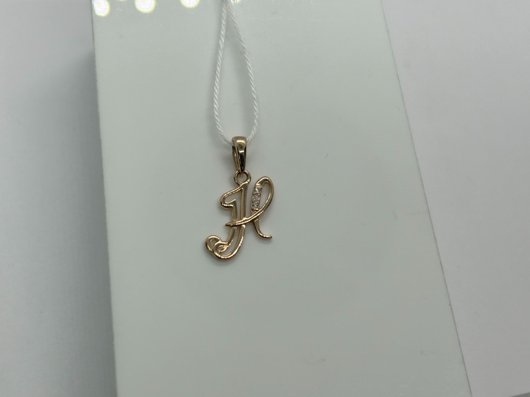 ПОДВЕСКА БУКВА Н Au 585