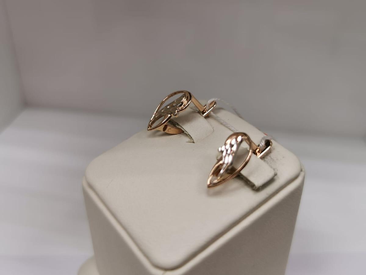 СБКМ585 СЕРЬГИ БЕЗ КАМНЯ (Au 585)