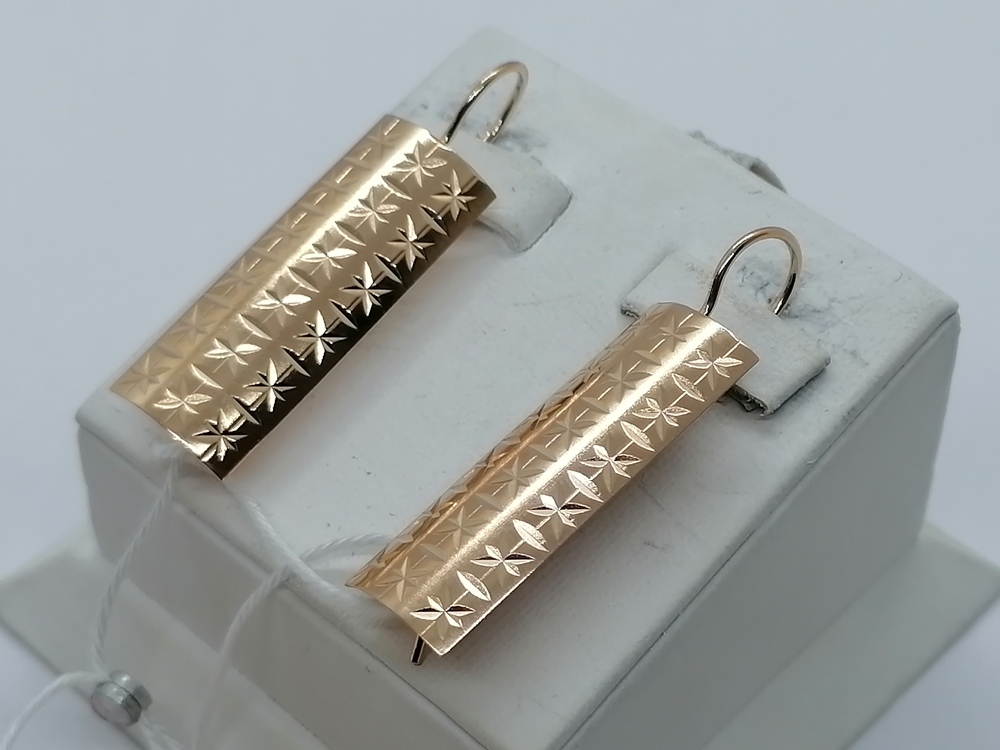 СБКМ585 СЕРЬГИ БЕЗ КАМНЯ (Au 585)