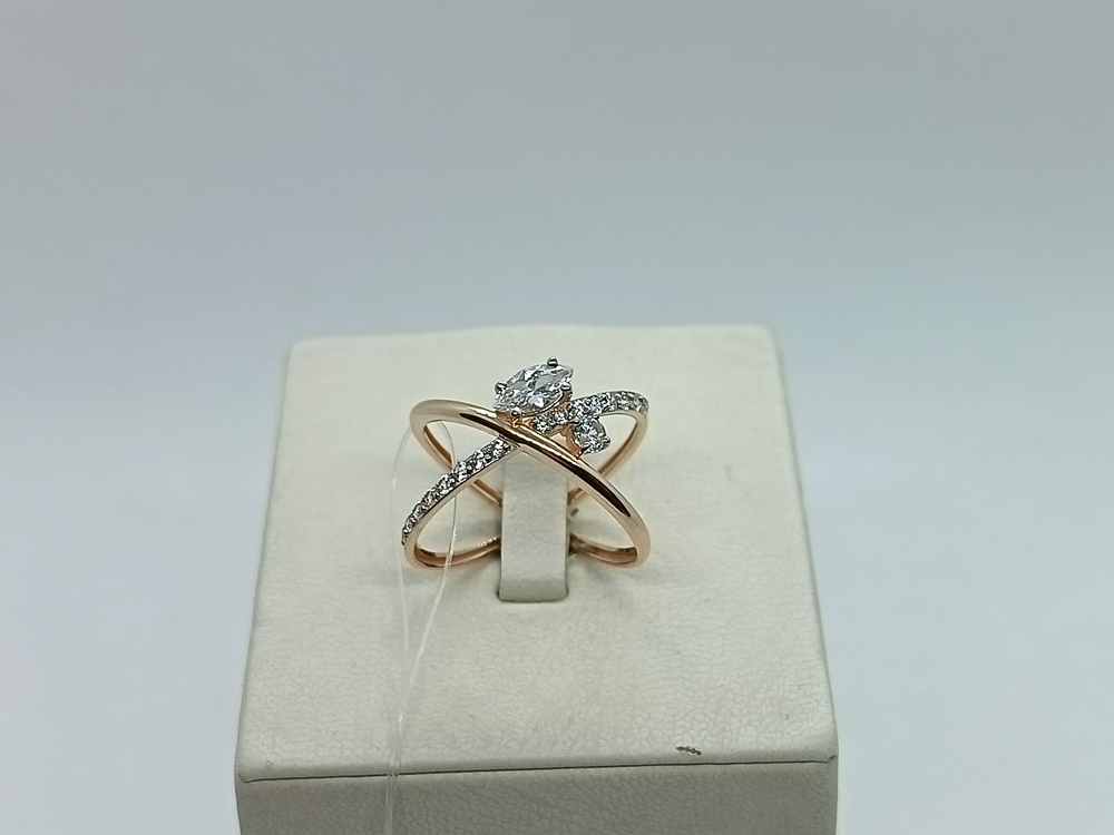 КОЛЬЦО С КАМНЯМИ (Au 585)