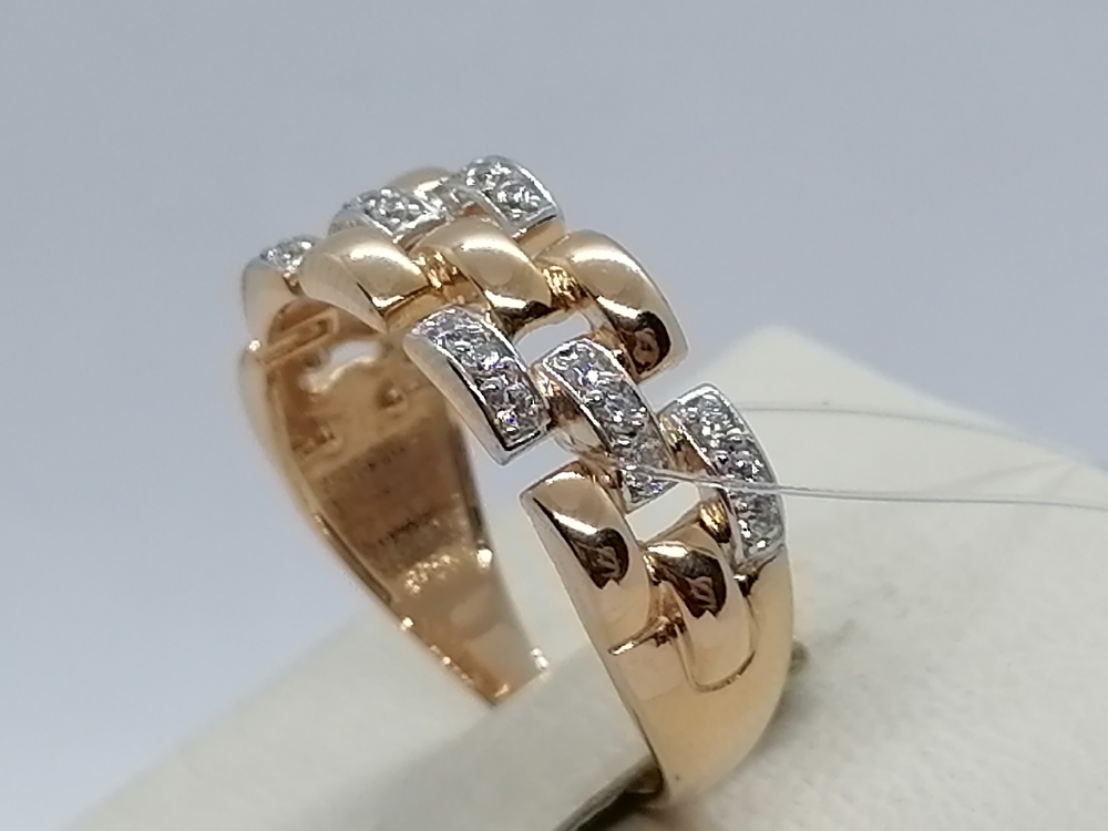 КОЛЬЦО С КАМНЯМИ (Au 585)