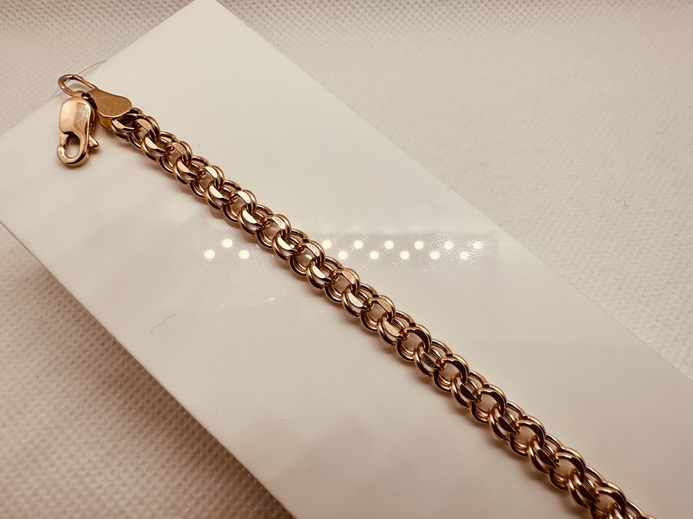 БРАСЛЕТ ПУСТОТЕЛЫЙ Бисмарк (Au 585)