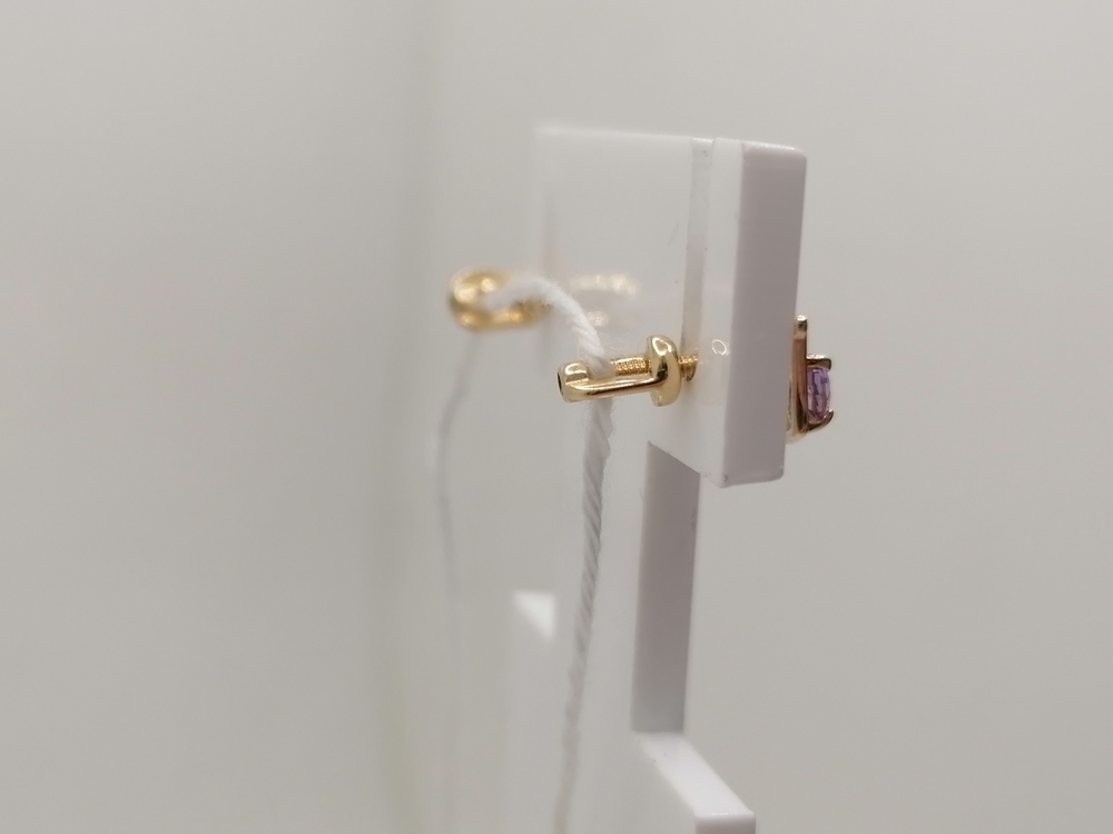 53-322-01313-1 СЕРЬГИ ПУСЕТЫ с камнем (Au 585)