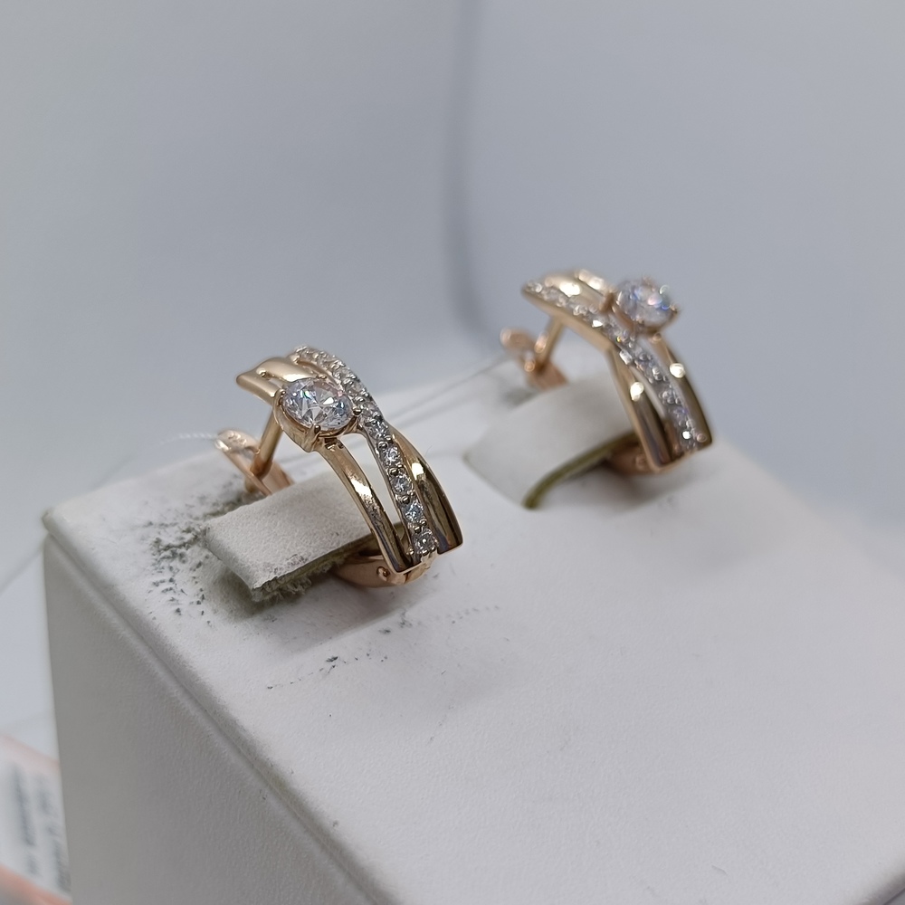 СКМИ585 СЕРЬГИ С КАМНЯМИ (Au 585)