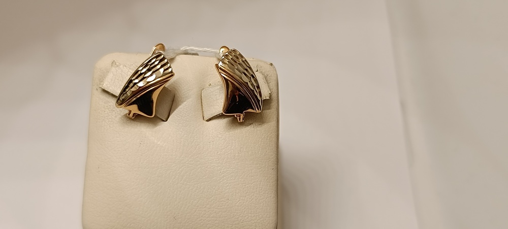 СБКМ585 СЕРЬГИ БЕЗ КАМНЯ (Au 585)