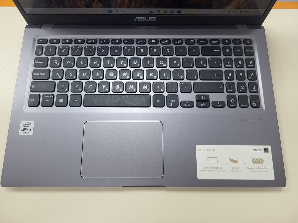 Ноутбук ASUS X519J; Core i3-1005G1, Intel UHD Graphics, 8 Гб, 256 Гб, Нет